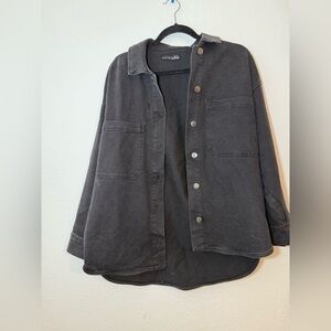 Black Tape Dark Gray Denim Jacket